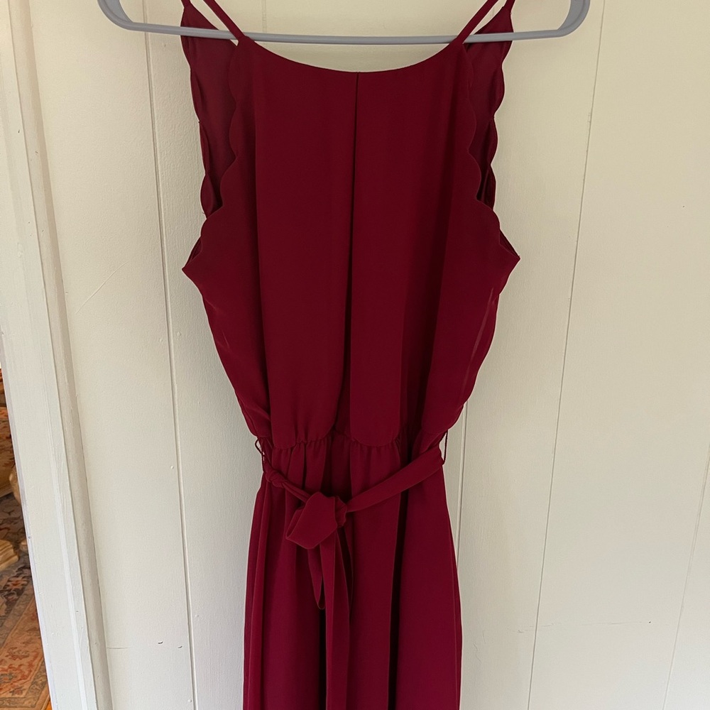 BCX Burgundy Midi Dress with Belt